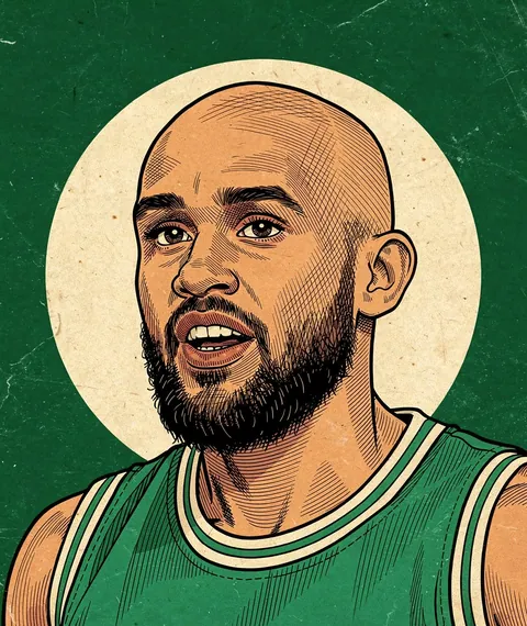 Illustrated portrait of Derrick White