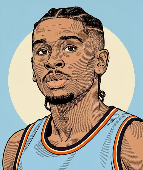Illustrated portrait of Shai Gilgeous-Alexander