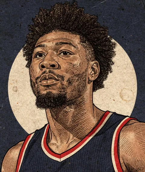 Illustrated portrait of Marcus Smart